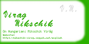 virag mikschik business card